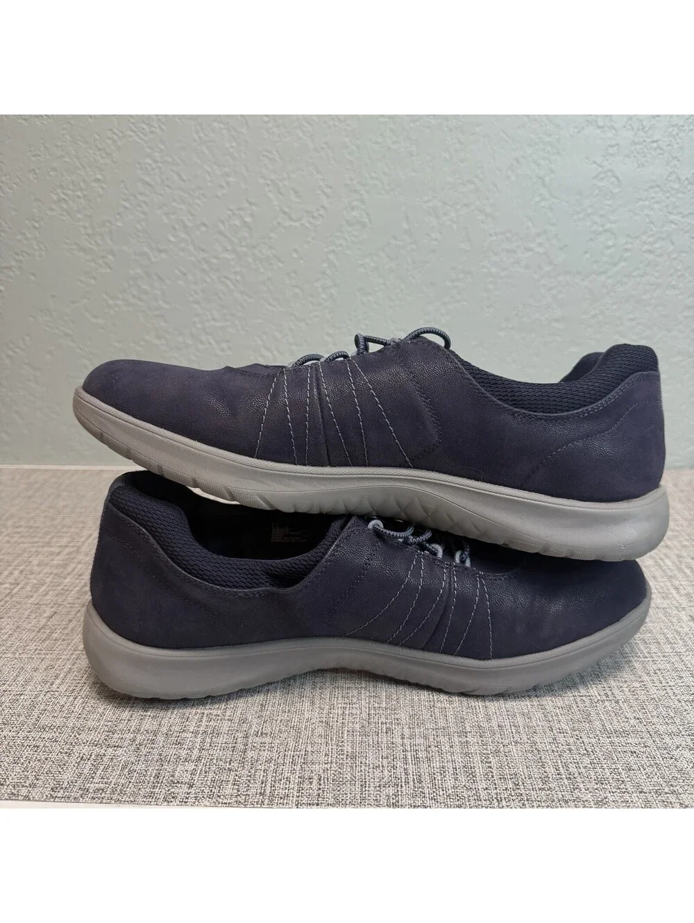 Clarks Shoes Women Sz 11 M Navy Blue Adella Stroll 28504 Lace Up Sneaker